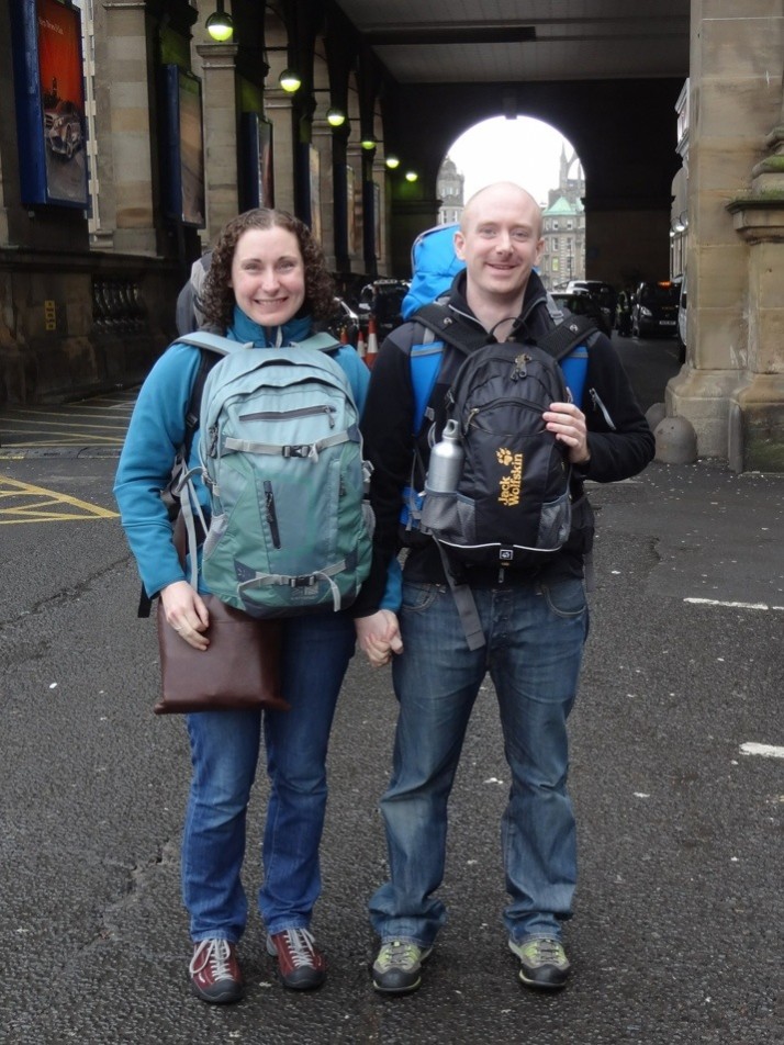 Us setting off from Newcastle train station