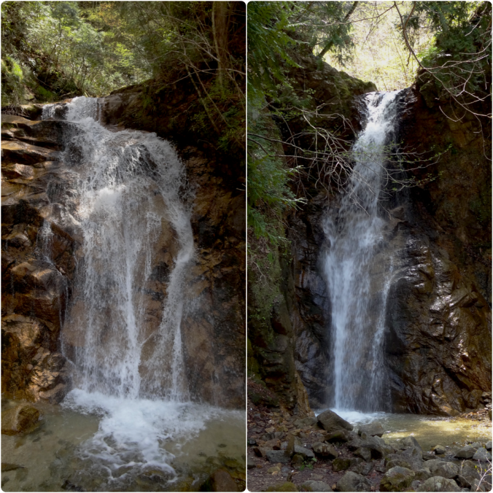 Odaki and Medaki waterfalls near Tsumago