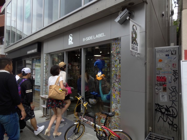 B-Side Label in Cat Street, Harajuku. STICKER ALL THE THINGS!