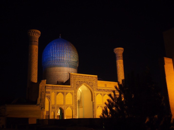 Gur-E-Amir Mausoleum at night