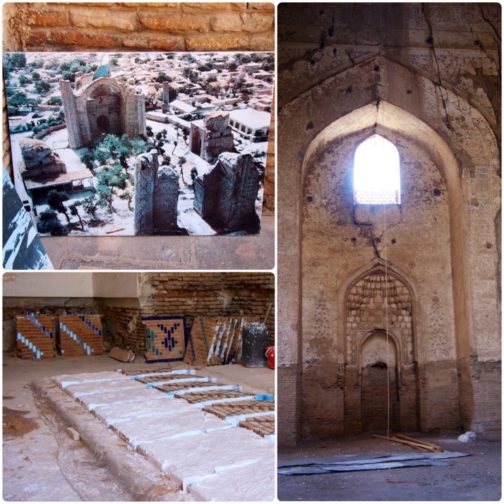 Restoration work at Bibi Khanym Mosque