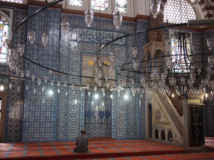 Tiled interior of Rustem Pasha Mosque