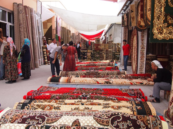 Carpets at Margilon Bazaar