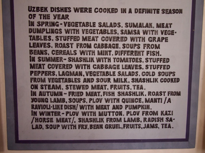 Uzbek foods list