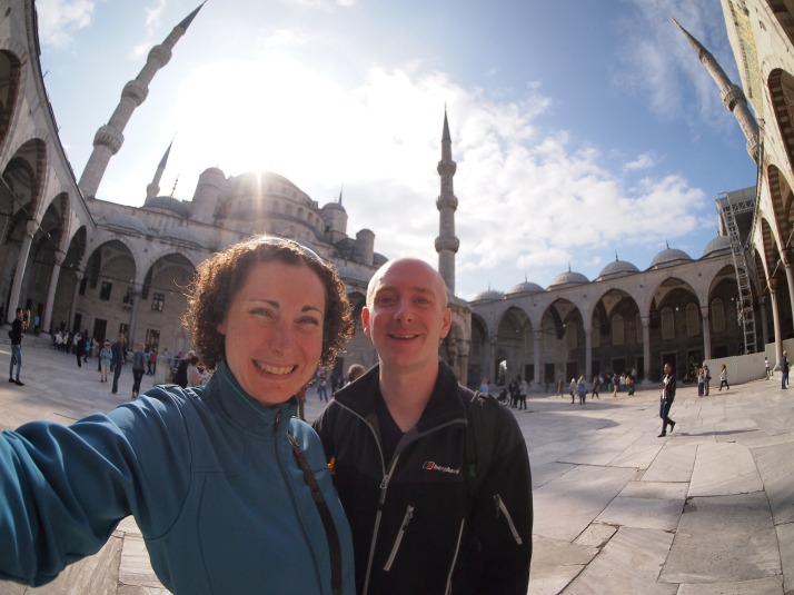 In the courtyard of the Blue Mosque