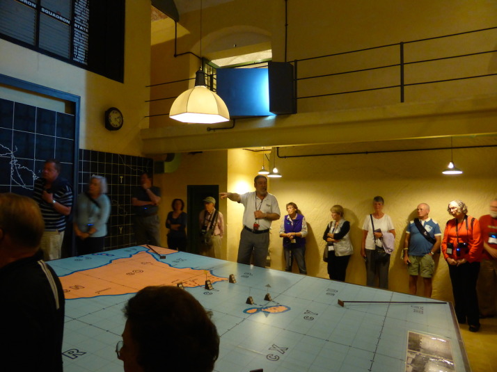 Our excellent guide Tony showing us through the Lascaris War Rooms in Valletta. Here he's explaining how the island was defended