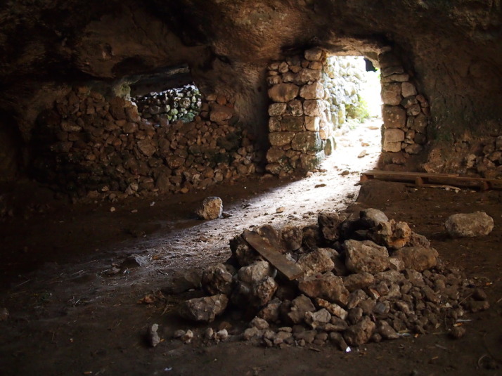 View from inside part of Ghar il-Kbir which literally translates to 'Big Cave'. It's a cave. And, you guessed it, it's big