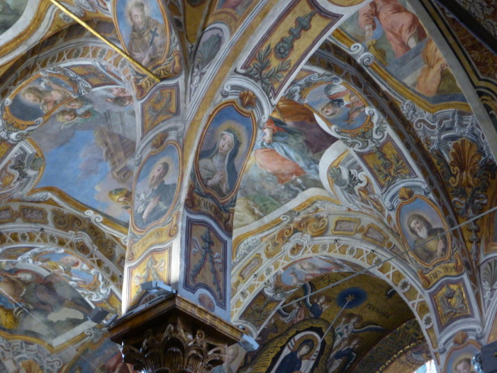 Close up of the Martorana ceiling, Palermo, Sicily