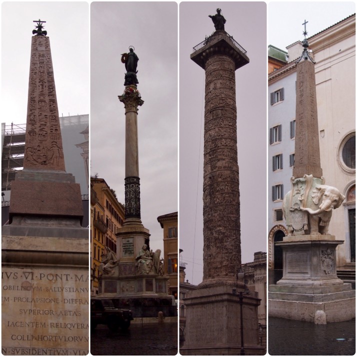 Rome's columns and obelisks