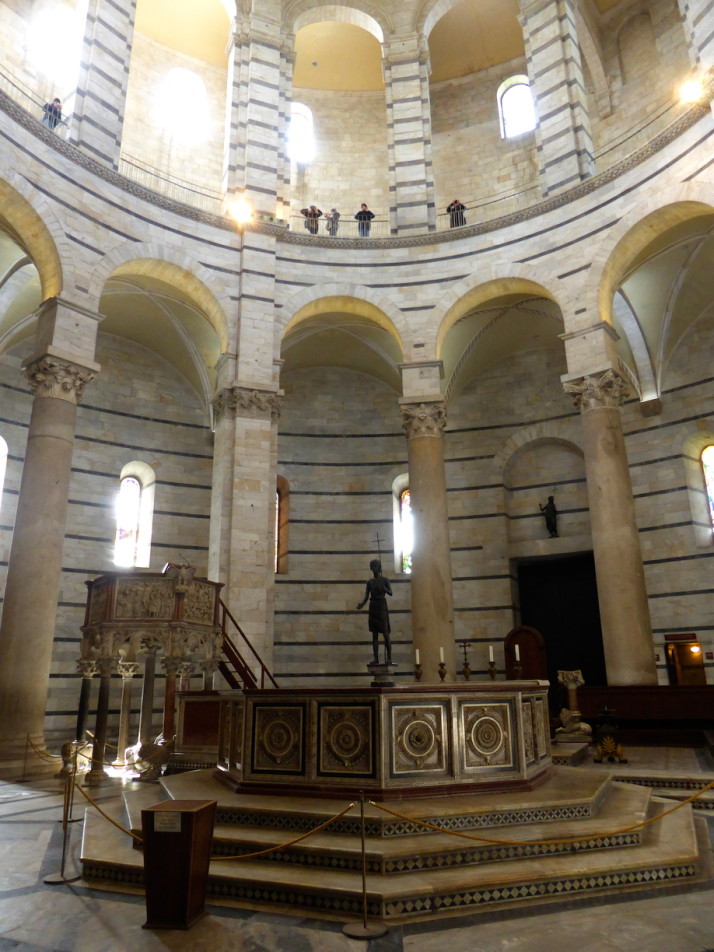 Inside the Pisa Baptistry, Italy