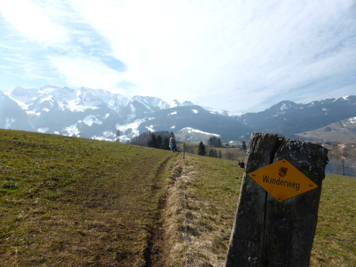 Hiking in Wanderweg, Switzerland