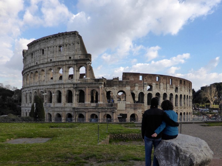 Watching the Colosseum, Rome, Italy