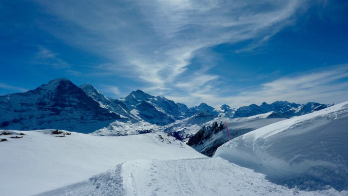 Views from sledge run above Grindelwald