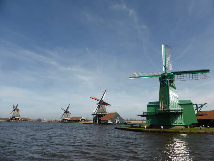The windmills of Zaanse Schans, Holland, Netherlands