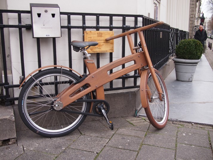 Wooden framed bicycle