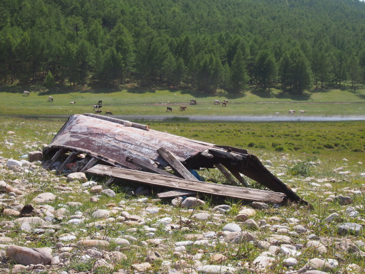 Rotten boat, Olkhon Island