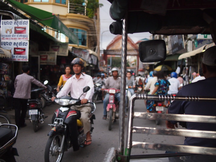 Rush hour in Phnom Penh