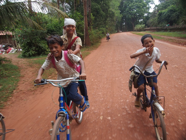 Bicycling boys