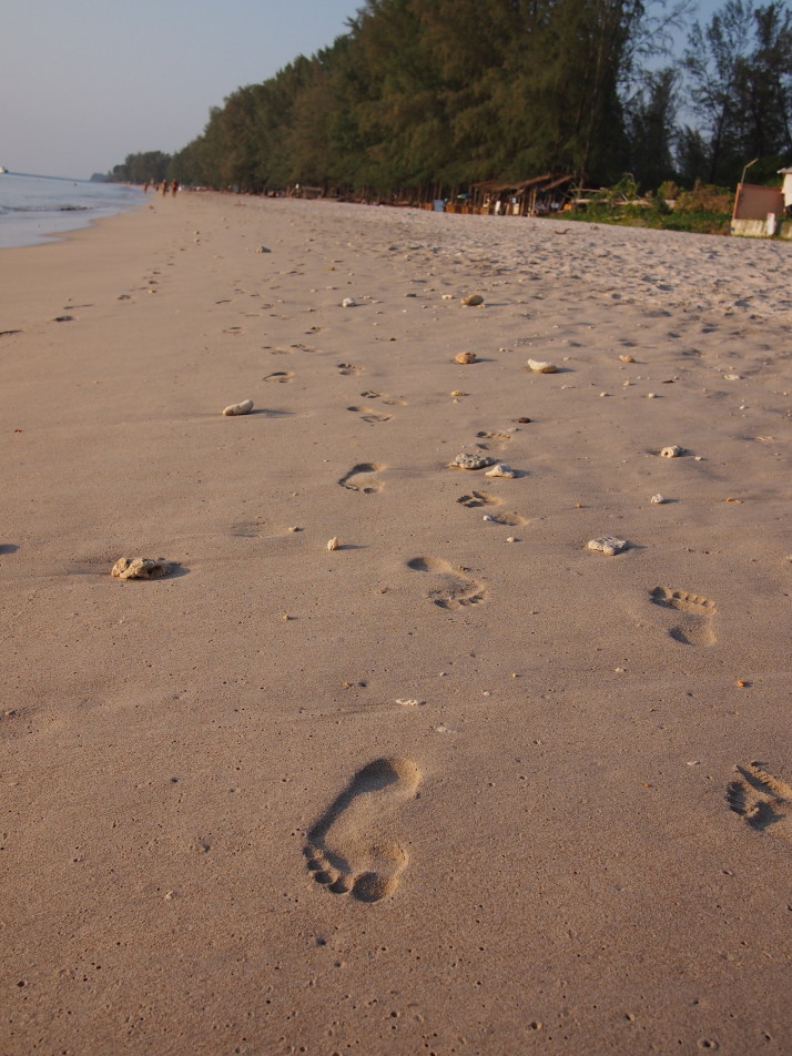 Footsteps on Long Beach, Koh Lanta