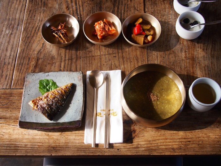 Traditional Korean breakfast