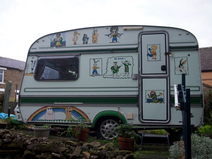 Our cartoon caravan home in Rookhope!
