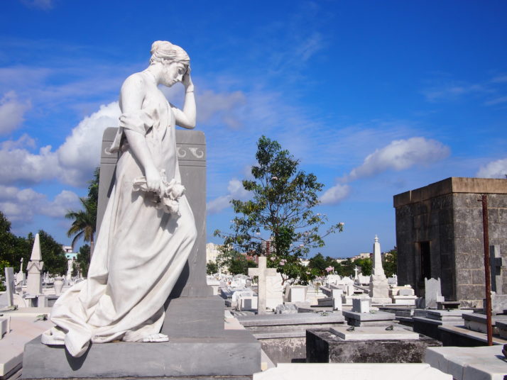 Marble statue, Necropolis Cristobal Colon