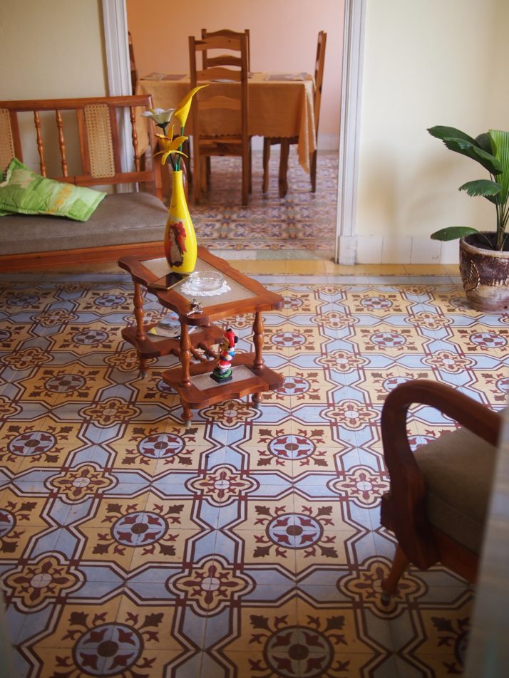 Tiled floors
