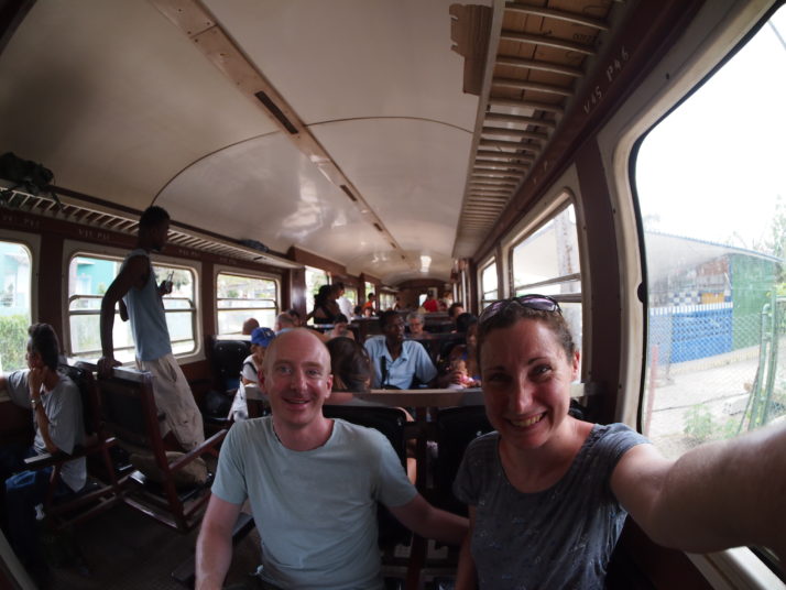 Inside the Hershey train