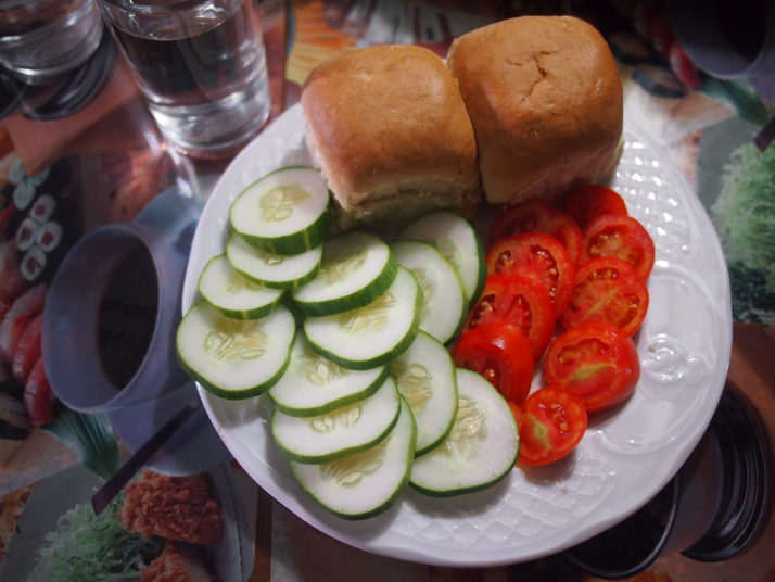 Cucumbers and tomatoes